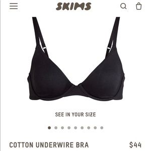 SKIMS COTTON UNDERWIRE BRA😍